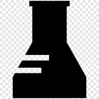 flasks, glass, beaker, laboratory icon svg