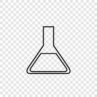 flasks, laboratory glassware, scientific equipment, Erlenmeyer Flask icon svg