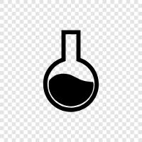 flasks, glass, beaker, chemistry icon svg