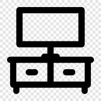 flat screen tv stand, media console, entertainment center, living room icon svg