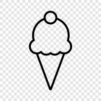 flavors, cones, popsicles, sundaes icon svg