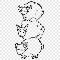 fleece, wool, lamb, mutton ikon svg