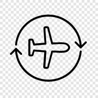 Flug, Reise, Luft, Flugzeug symbol