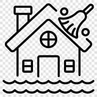 Überflutung, Wasserschaden Reinigung, Wasserschaden Restaurierung, Wasserschaden Reparatur symbol