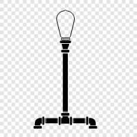 Floor Lamp, Table Lamp, Pipe Lamp icon svg