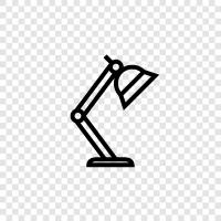 Floor lamp, Desk lamp, Bedside lamp, Table lamp icon svg