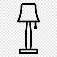 floor lamp, lamp, bedroom, living room icon svg