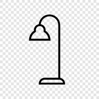 floor lamp, reading lamp, bedside lamp, living room lamp icon svg