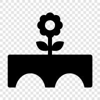 flower bridge, flower bridge park, flower bridge trail, flower bridge walk icon svg