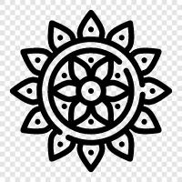 flower, decoration, Hindu, India icon svg