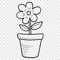 flower pot, flower pots, pot, planter icon svg