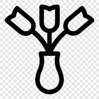 Blumenvase, Blumenstrauß, Behälter, Topf symbol