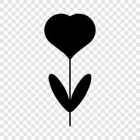 flowers for the heart, flower for love, fresh flower delivery, local flower icon svg