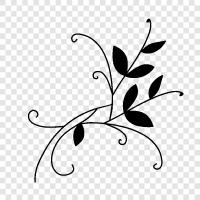 flowers, trees, birds, nature icon svg