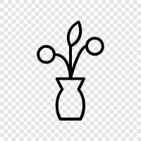 flowers, pot, pottery, figurines icon svg