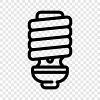 fluorescent, incandescent, watts, bulb icon svg