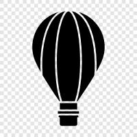 Flying, Parachute, Balloon, Skydiving icon svg