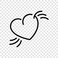 flying hearts, valentine s day, love, hearts icon svg