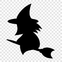 flying witches, witches flying, anime, manga icon svg