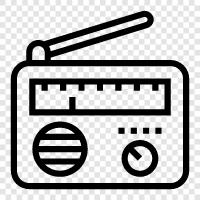 shortwave, frequencies, programming, music icon svg