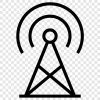 frequencies, stations, signals, Radio icon svg