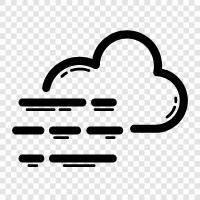 foggy weather, mist, rain, heavy rain icon svg