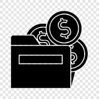 folder and dollar, folder, dollar, coin icon svg