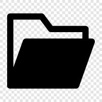 Folder contents, Folder contents list, Folder contents size, File folder icon svg