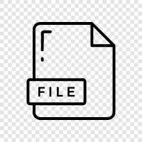 Folder, Data, File Extension, File Name icon svg