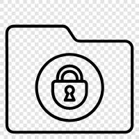 Folder encryption, Folder sharing, Folder privacy, Folder security tips icon svg