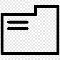 Folder Icon, Folder Size, Folder Creation, Folder Options icon svg
