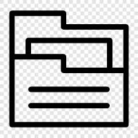 Folder organization, File folders, Folder structure, Folder contents icon svg