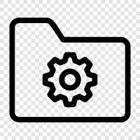 Folder Settings, Folder Options, Folder Location, Settings Folder icon svg