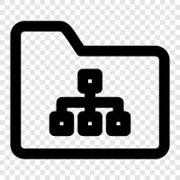 folder structure, organizational structure, office organization, filing system icon svg