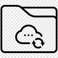 folder syncing, cloud sync, folder share, cloud storage icon svg