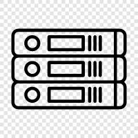 Ordner, Dateisysteme, Festplatten, Speicher symbol