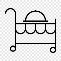 food cart, street food, food truck, carts icon svg