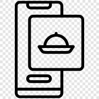 food delivery, food ordering, restaurant finder, food app icon svg