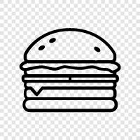 Essen, Restaurant, Fast Food, Hamburger symbol