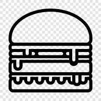 food, fast food, restaurant, Burger icon svg
