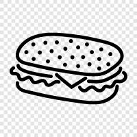 food, cuisine, sandwich, food item icon svg