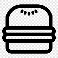 yemek, fast food, hamburger, cheeseburger ikon svg