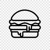 Food, Hamburgers, Beef, Meat icon svg