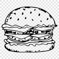 food, restaurant, hamburger, sandwich icon svg