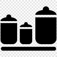 food storage jars, canning jars, glass jars, food storage containers icon svg