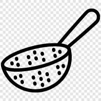 food strainer, kitchen strainer, culinary strainer, fine mesh str icon svg