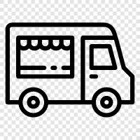 Food Trucking, Truck Food, Street Food, Mobile Food icon svg