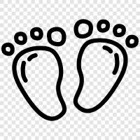 Footprints, Footprints of a Baby, Prints, Prints of icon svg