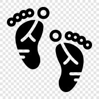 Footprints, Baby Foot, Footprints of a Baby, Footprints of icon svg