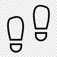 footprints, sandals, soles, footsteps icon svg